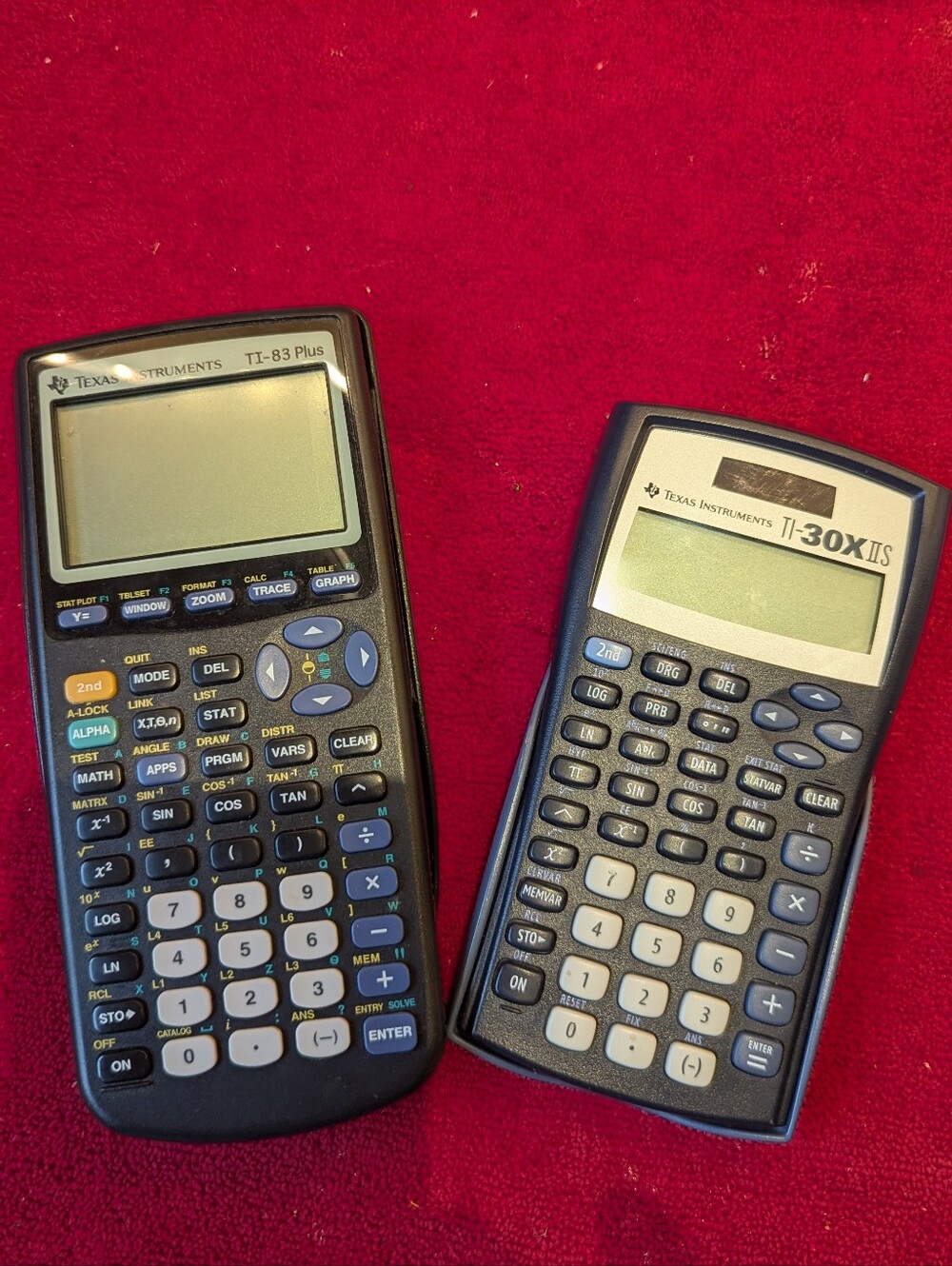 2 Items!! Look!!  TI-83 Plus Graphing Calculator And Texas Instruments TI-30XIIS
